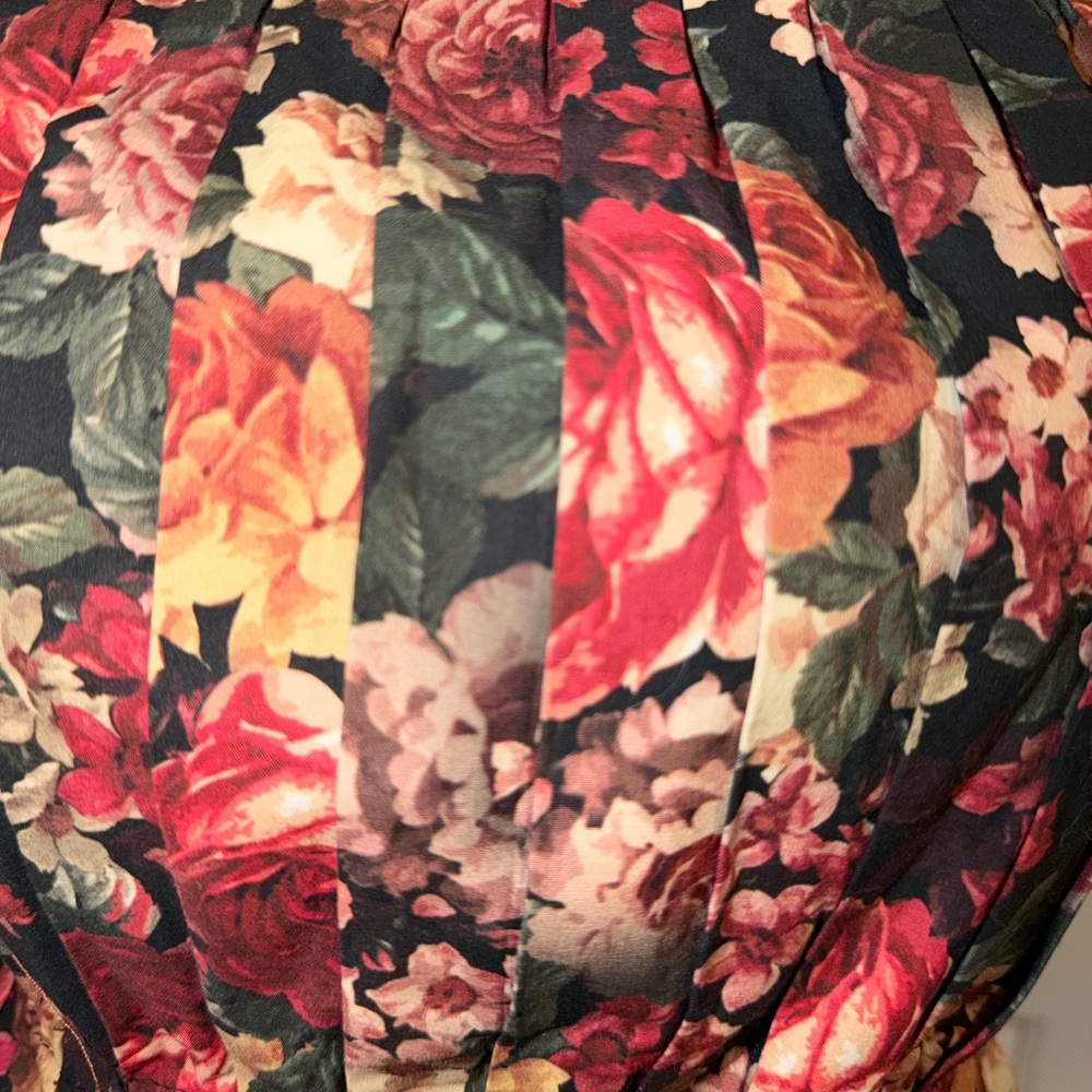 ANTONIO MELANI Black Floral Off-Shoulder Peplum Top - Picture 4 of 6